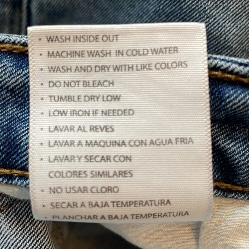 KanCan Estilo Medium Wash Destroyed Knee Holes Distressed Stretch Jeans size 32 - Picture 10 of 10